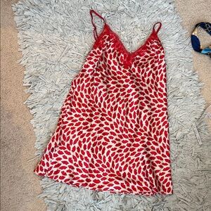 Victoria's Secret Red and White Heart Print Lingerie